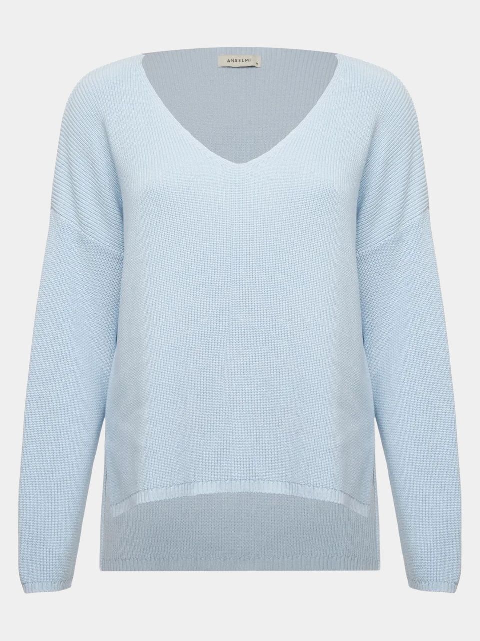 Blusa Decote V Azul Celeste